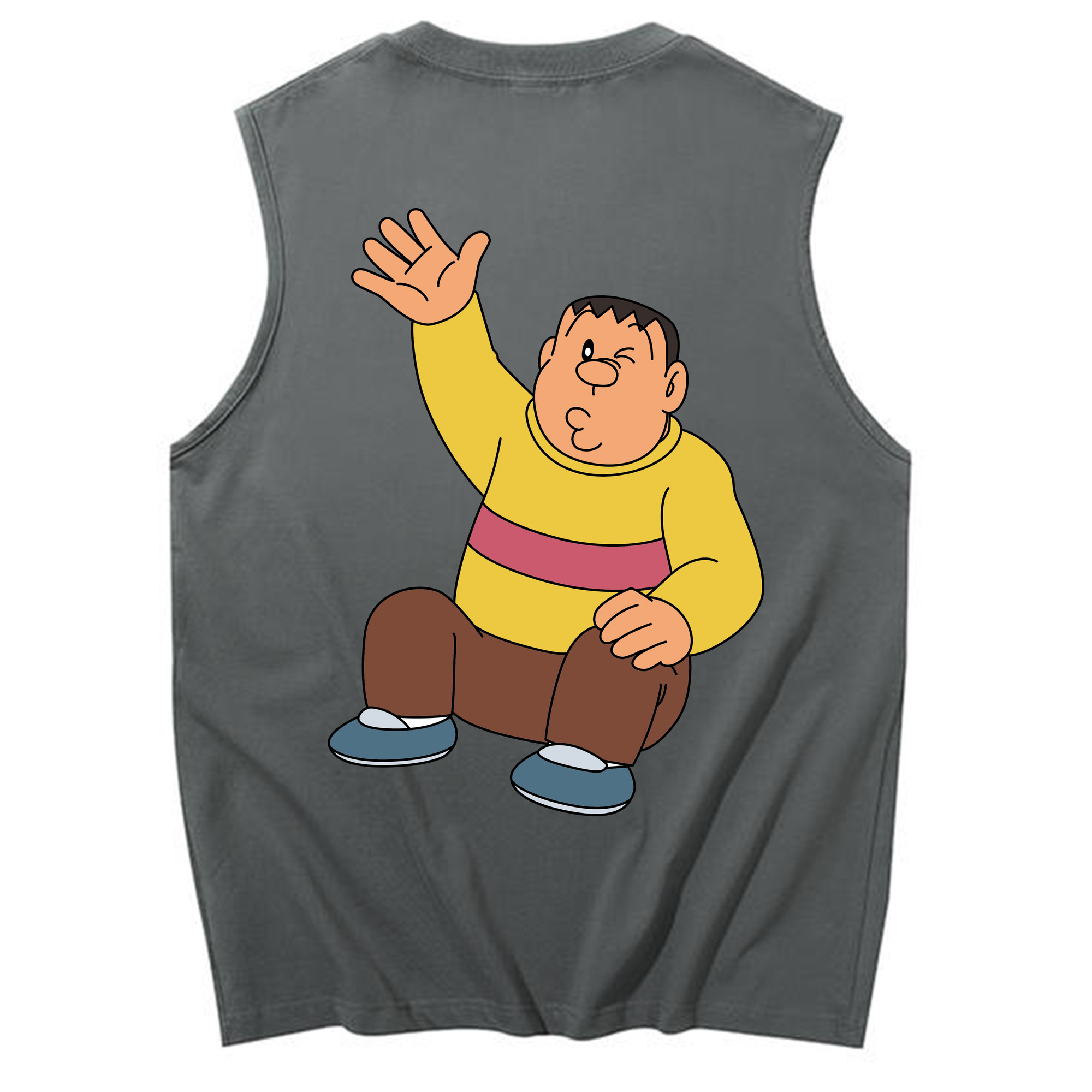 （画像用） ドラえもん 剛田武 Doraemon Gouta Takeshi コットン100％タンクトップ（背面プリント）
